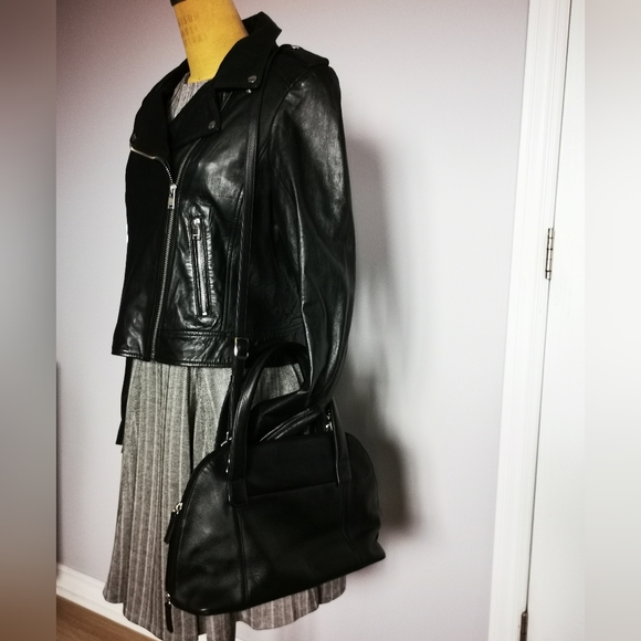 Dark Navy Lamarque Leather Jacket - Picture 2 of 12